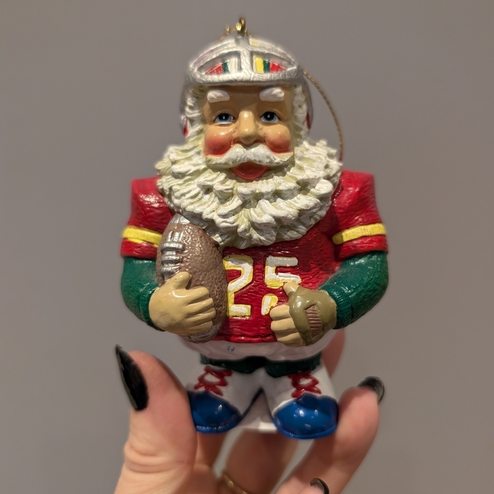Santa Football Ornament